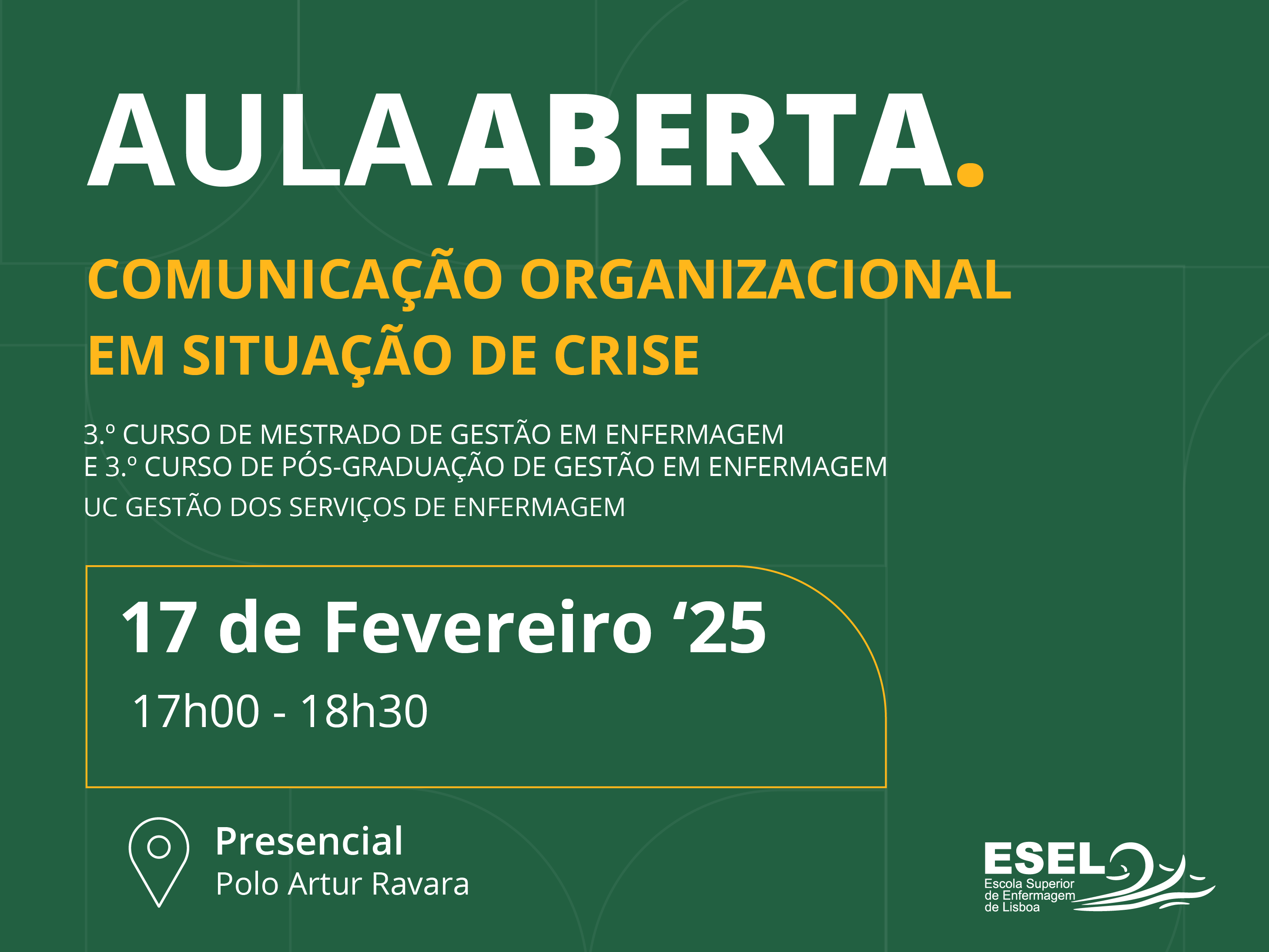 Aula Aberta “Comunicação organizacional em situação de crise”