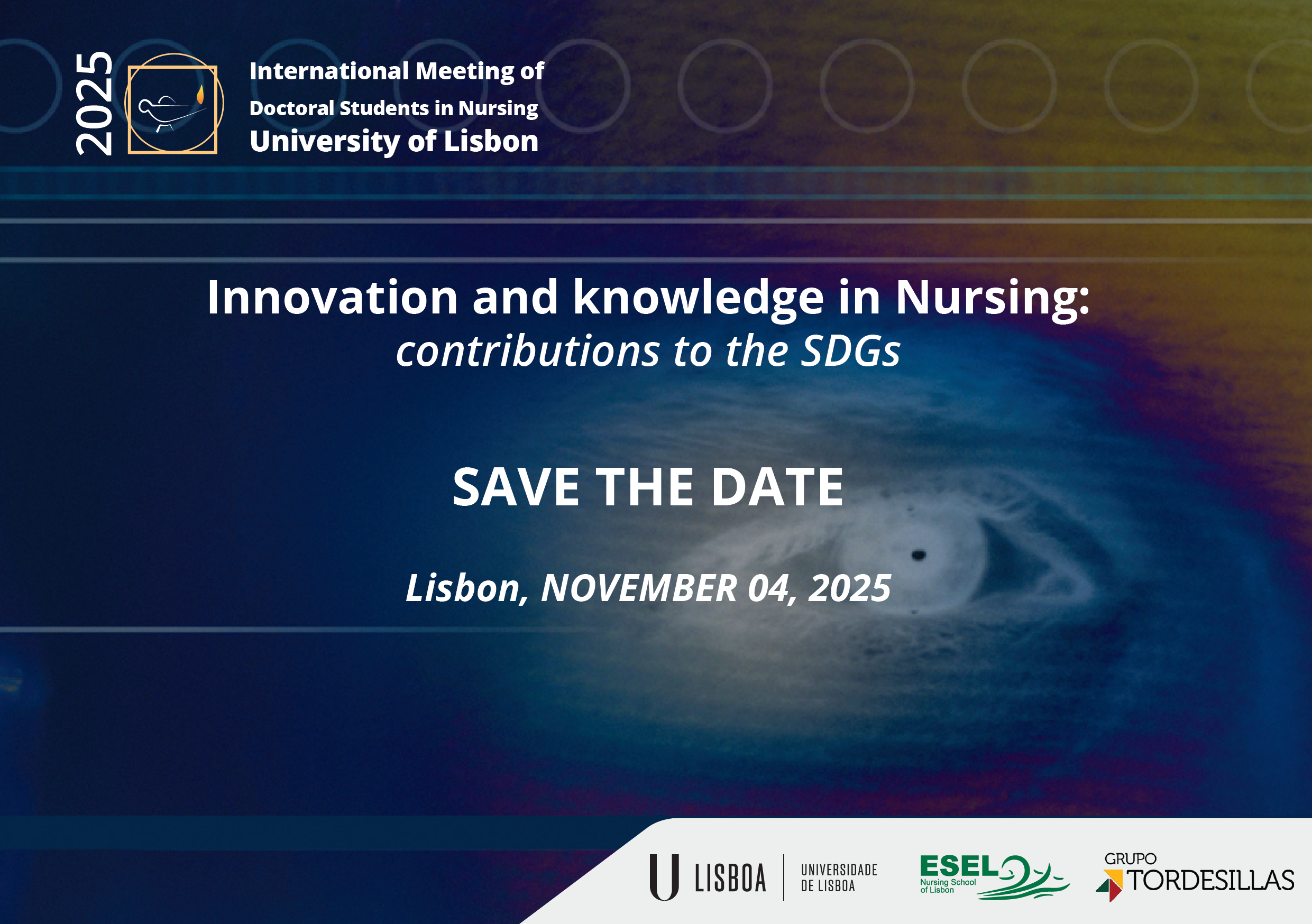 cartaz do Encontro Internacional de Doutorandos em Enfermagem da Universidade de Lisboa 2025