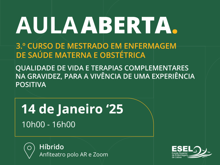 Aula aberta “Qualidade de vida e terapias complementares na gravidez"