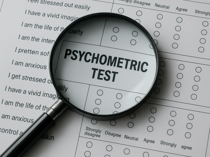 lupa a mostar as palavras teste psicométrico 