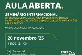 Aula Aberta - Diferenças geracionais, abordagens terapêuticas e criatividade: das opções metodológicas às implicações para a prática