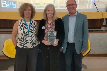 Prof. Óscar Ferreira no 25.º Aniversário da Biblioteca do HDE